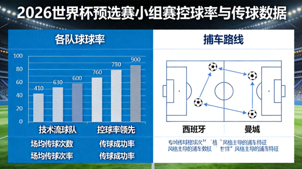 2026世界杯预选赛小组赛控球率与传球数据：技术流球队控球率领先，西班牙与曼城风格主导