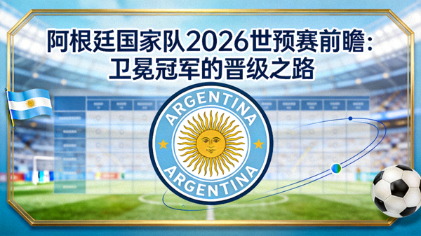 阿根廷国家队2026世预赛前瞻：卫冕冠军的晋级之路 配图 阿根廷队徽