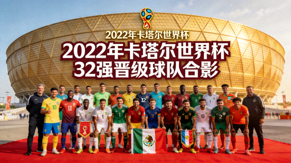 2022年卡塔尔世界杯预选赛最终晋级球队合影，32支球队齐聚卡塔尔